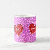MÄDCHEN-HERZPINK-GLITZER TASSE (Mittel)