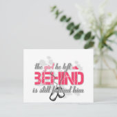 Mädchen hinter postkarte (Stehend Vorderseite)