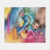 Mädchen Hip Hop Tanz Geburtstagsfeier Fleecedecke (Vorderseite (Horizontal))