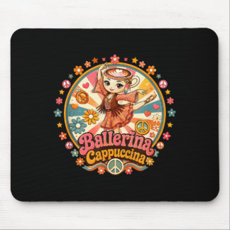 Mädchen Hippie-Shirts und italienische Brainrot-Sh Mousepad
