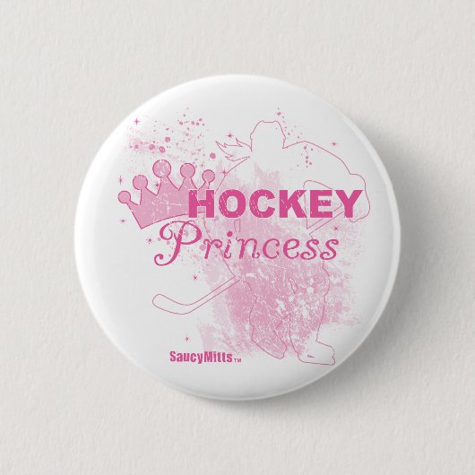 Mädchen-Hockey-Prinzessin Button (Vorderseite)