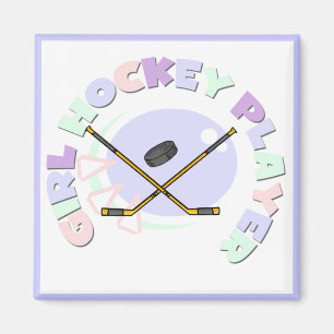 Mädchen-Hockey-Spieler-T-Shirts und Geschenke Magnet