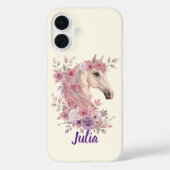 Mädchen Hübsche Ponys Pastell Blumen Pferd Case-Mate iPhone Hülle (Rückseite)