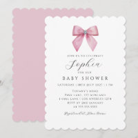 Mädchen Hübsche Rosa Schleife Baby Shower