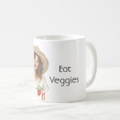 Mädchen Hut T Shirt Iss Gemüse  Kaffeetasse (VorderseiteRechts)