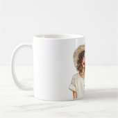 Mädchen Hut T Shirt Iss Gemüse  Kaffeetasse (Links)