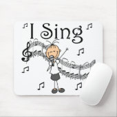 Mädchen I singen Mousepad (Mit Mouse)