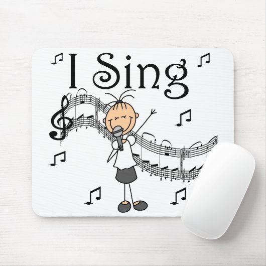 Mädchen I singen Mousepad (Mit Mouse)