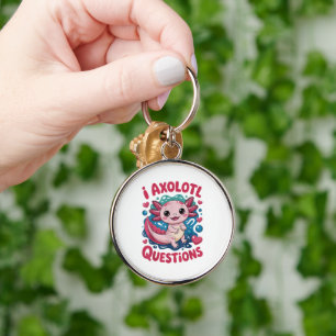 Mädchen Ich Axolotl Fragen Niedlich Lustig Schlüsselanhänger