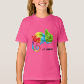 Mädchen Ich bin einzigartig Chamäleon T-Shirt - Le (Vorderseite)