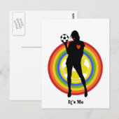 Mädchen, ich bin es, Fußballspieler und große Fans Postkarte (Vorne/Hinten)