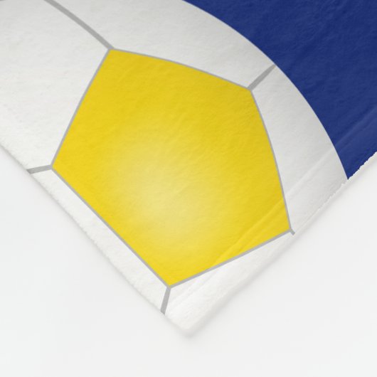 Mädchen Ich Liebe Fußball Text blau Gold schwarz Fleecedecke (Ecke)