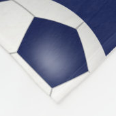 Mädchen Ich Liebe Fußball Text blau grau schwarz Fleecedecke (Ecke)