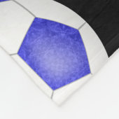 Mädchen Ich Liebe Fußball Text blau schwarz Fleecedecke (Ecke)