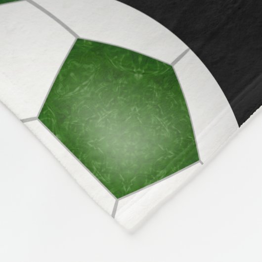 Mädchen Ich Liebe Fußball Text grün Schwarz Fleecedecke (Ecke)