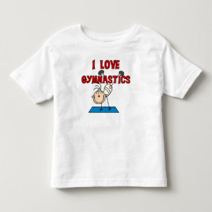 Mädchen Ich liebe Turnen Kleinkind T-shirt