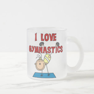 Mädchen Ich liebe Turnen Mattglastasse