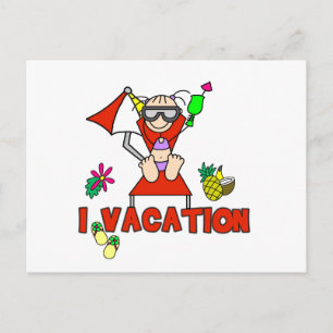 Mädchen Ich-mache-Ferien T-Shirts und Geschenke Postkarte