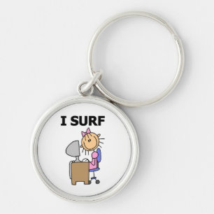 Mädchen ich surfe im Web T-Shirts und Geschenke Schlüsselanhänger