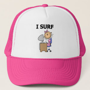 Mädchen ich surfe im Web T-Shirts und Geschenke Truckerkappe