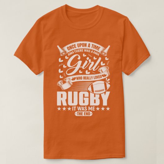 Mädchen, ich war Rugby T-Shirt (Design vorne)