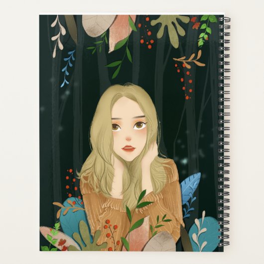 Mädchen-Illustrations-Planer Planer (Rückseite)