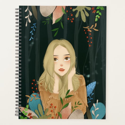 Mädchen-Illustrations-Planer Planer (Vorderseite)