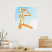 Mädchen im Badeanzug Poster (Küche)