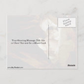 Mädchen im Bett mit einem Hund von Jean-Honore Fra Postkarte (Rückseite)