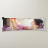 Mädchen im Blumengarten Seitenschläferkissen (Rückseite)