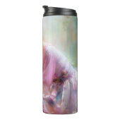 Mädchen im Blumengarten Thermosbecher (Nach rechts gedreht)