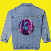 Mädchen im Cyberpunk-Stil Jeansjacke