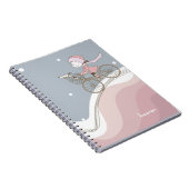 Mädchen im FahrradNotebook Notizblock (Rechte Seite)