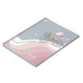 Mädchen im FahrradNotebook Notizblock (Linke Seite)