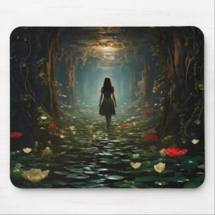 Mädchen im Fantasy-Tunnel Mousepad