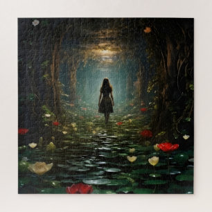 Mädchen im Fantasy-Tunnel Puzzle