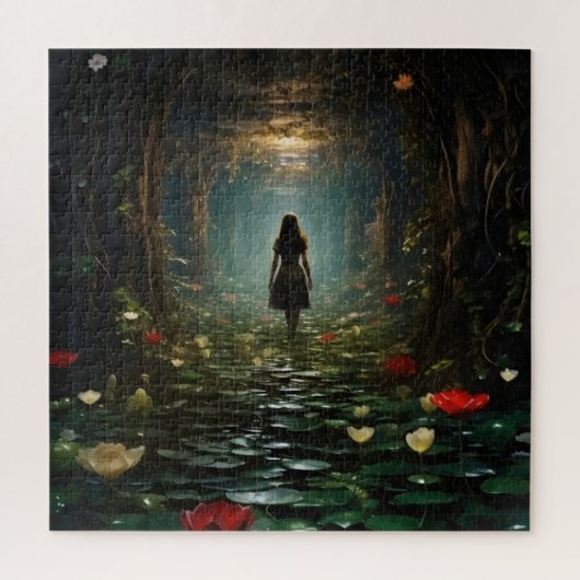 Mädchen im Fantasy-Tunnel Puzzle (Vertikal)