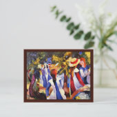 Mädchen im Freien durch Macke-August Postkarte (Stehend Vorderseite)
