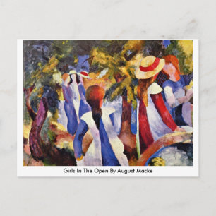 Mädchen im Freien von August Macke Postkarte