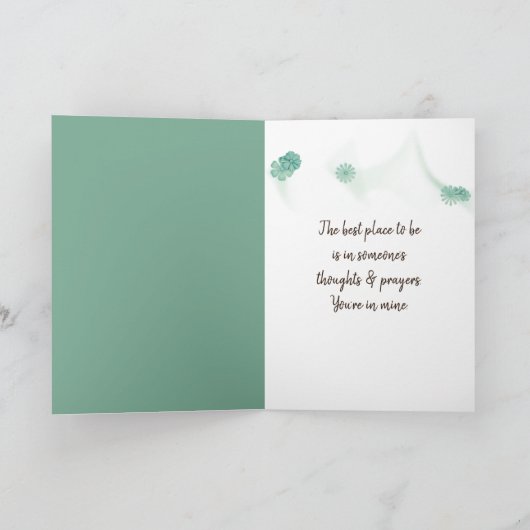 Mädchen im Garten der Rose Karte (Innenseite)