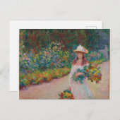 Mädchen im Garten Giverny, 1888 Postkarte (Vorne/Hinten)