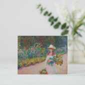Mädchen im Garten Giverny, 1888 Postkarte (Stehend Vorderseite)