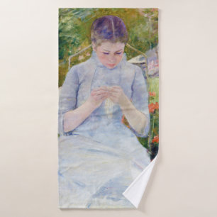 Mädchen im Garten, Mary Cassatt Badehandtuch