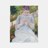 Mädchen im Garten, Mary Cassatt Fleecedecke (Vorderseite)