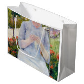 Mädchen im Garten, Mary Cassatt Große Geschenktüte (Vorderseite Schrägansicht)
