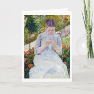 Mädchen im Garten, Mary Cassatt Karte