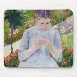 Mädchen im Garten, Mary Cassatt Mousepad