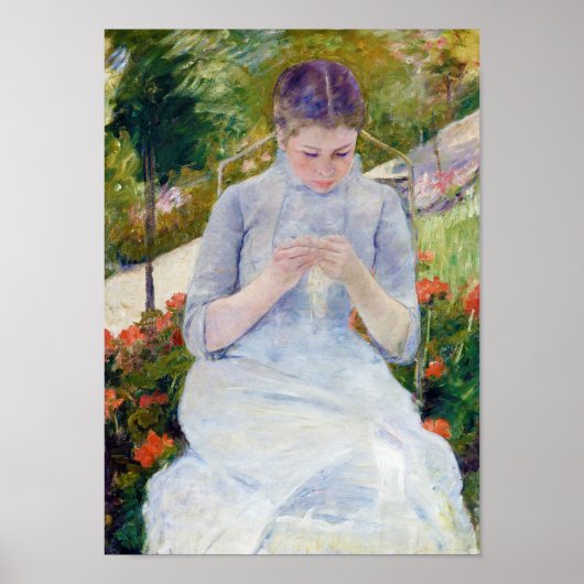 Mädchen im Garten, Mary Cassatt Poster (Vorne)