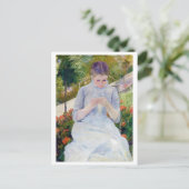 Mädchen im Garten, Mary Cassatt Postkarte (Stehend Vorderseite)
