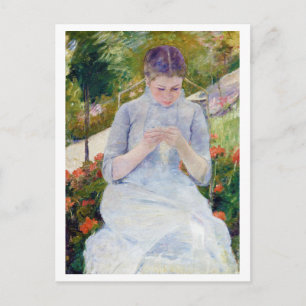 Mädchen im Garten, Mary Cassatt Postkarte